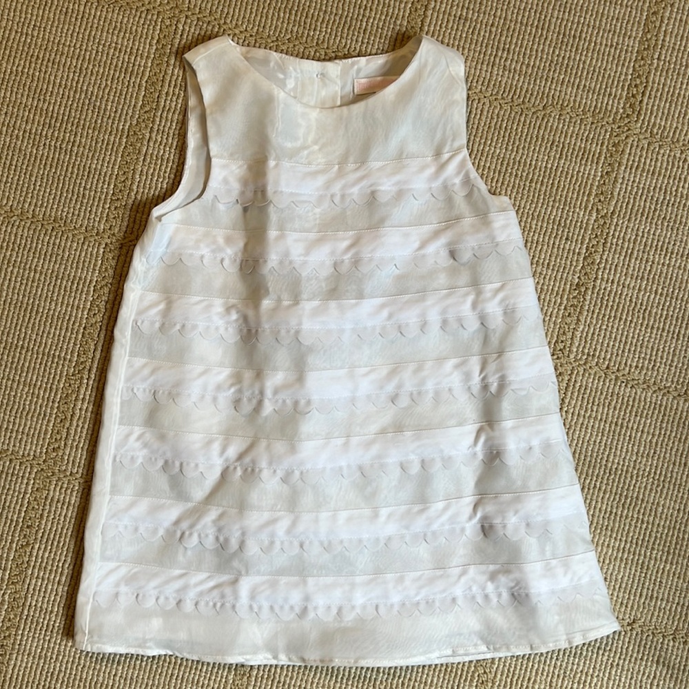Sweet scallop detail Janie & Jack shift dress